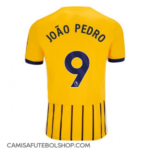 Camisa de time de futebol Brighton Joao Pedro #9 Replicas 2º Equipamento 2024-25 Manga Curta